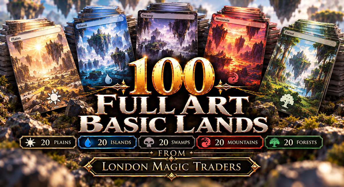 100 x FULL ART Basic Land (20 of each Colour) [ EX ] [ Magic the Gathering MTG ]