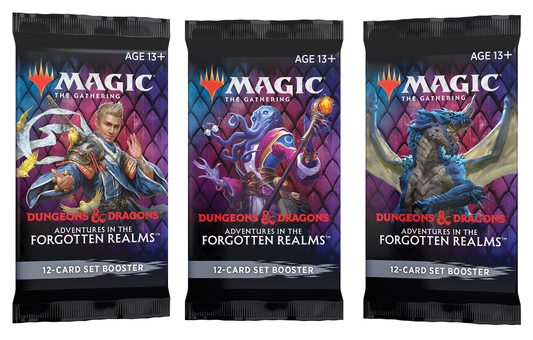 3 x SET Booster Pack ~ Adventures in the Forgotten Realms ~ Magic MTG SEALED