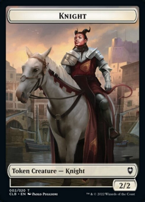 5 x White Knight 2/2 Token ~ Random Sets [ EX ] [ Magic MTG ]