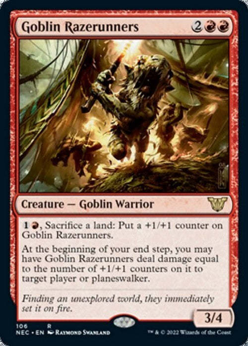 Goblin Razerunners ~ Commander: Kamigawa: Neon Dynasty [ NM ] [ MTG ]