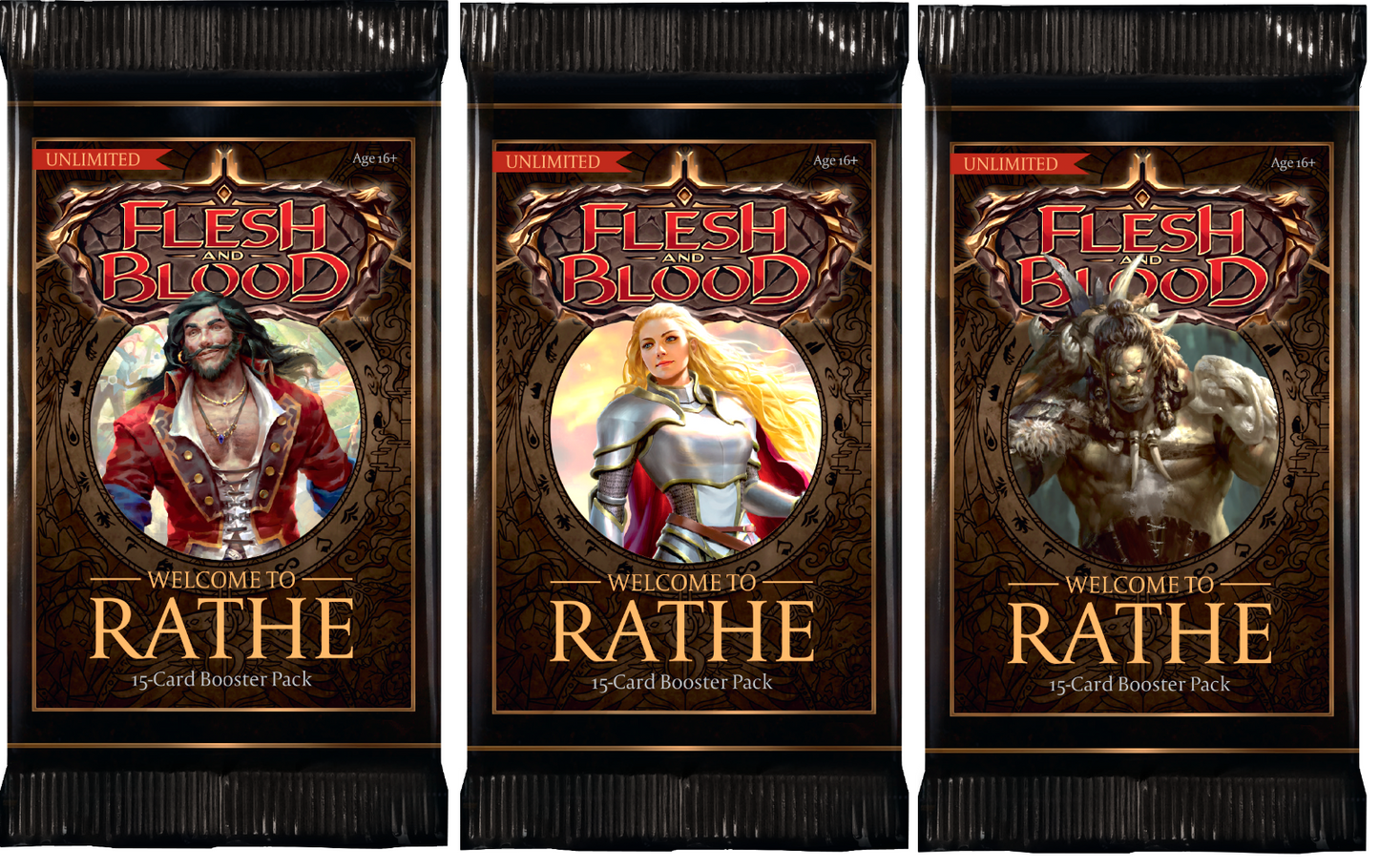 3 x Booster Pack [ Welcome to Rathe Unlimited ] [ Flesh and Blood SEALED ]
