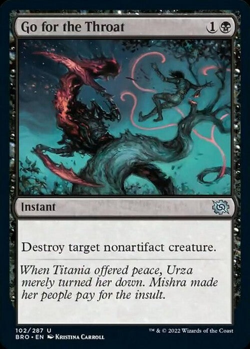 Go for the Throat ~ The Brothers' War [ EX ] [ Magic MTG ]