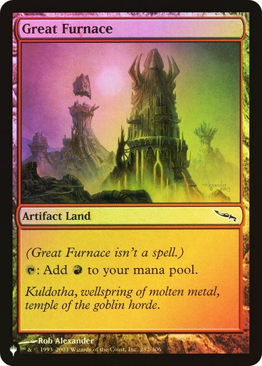 FOIL Great Furnace ~ The List [ NM ] [ Magic MTG ]
