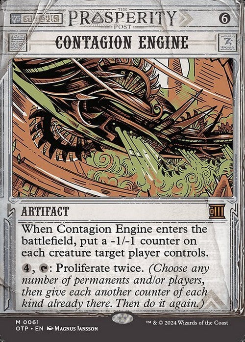 BREAKING NEWS Contagion Engine ~ Outlaws of Thunder Junction [ NM ] [ MTG ]