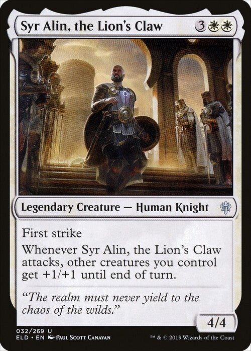 Syr Alin, the Lion's Claw ~ Throne of Eldraine [ NM ] [ Magic MTG ]