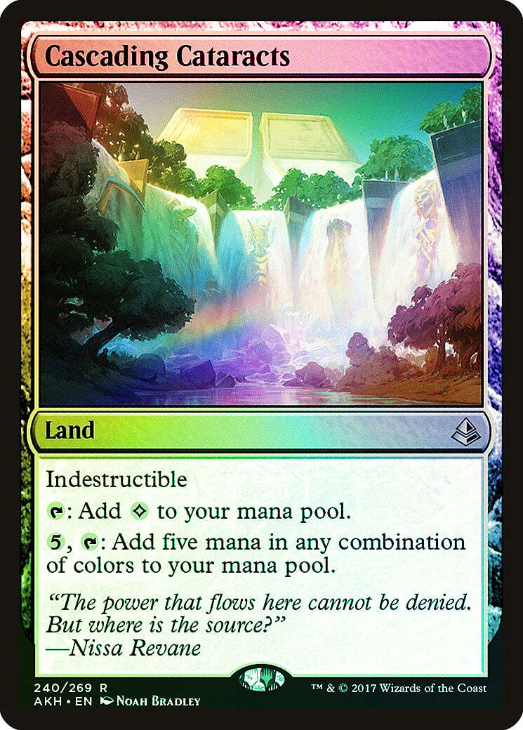 FOIL Cascading Cataracts ~ Amonkhet [ EX ] [ Magic MTG ]