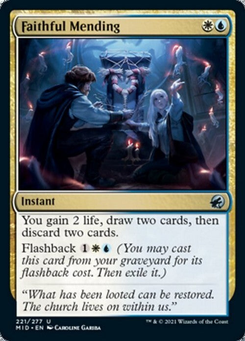Faithful Mending ~ Midnight Hunt [ NM ] [ Magic MTG ]