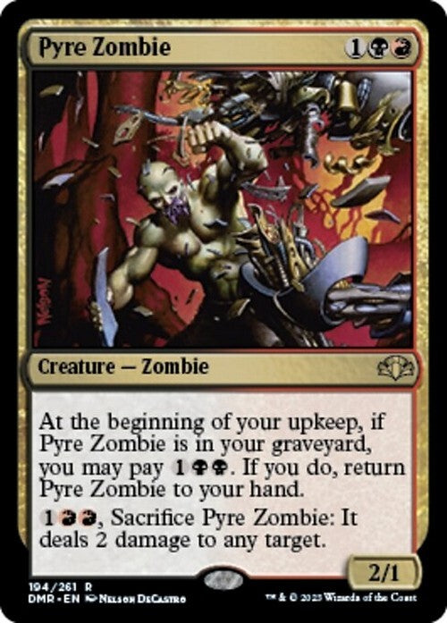 Pyre Zombie ~ Dominaria Remastered [ NM ] [ Magic MTG ]