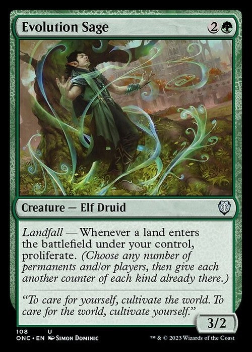 Evolution Sage ~ Commander: Phyrexia [ NM ] [ Magic MTG ]