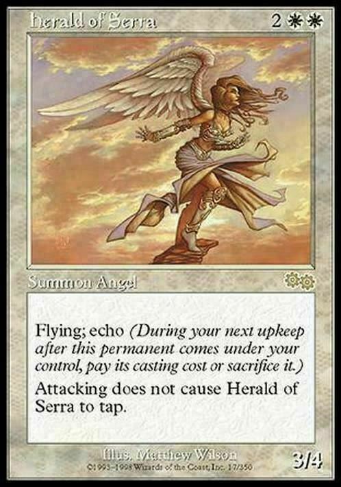 Herald of Serra ~ Urza's Saga [ EX+ ] [ Magic MTG ]
