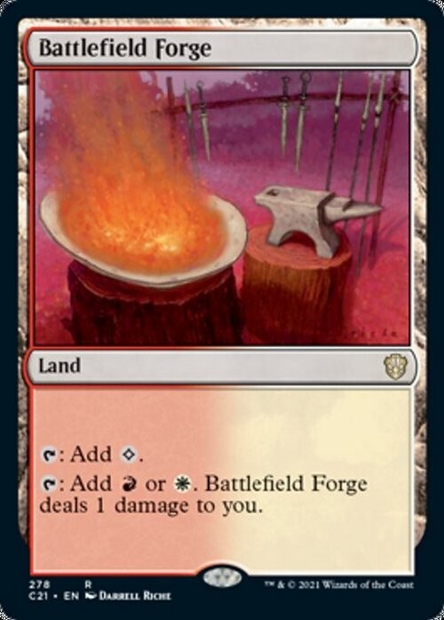 Battlefield Forge ~ Commander: Strixhaven [ NM ] [ Magic MTG ]