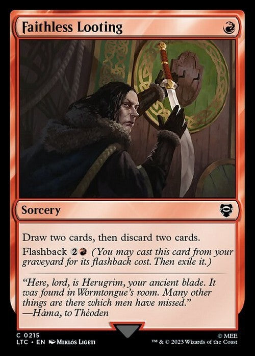 Faithless Looting ~ Commander: Lord of the Rings [ NM ] [ Magic MTG ]