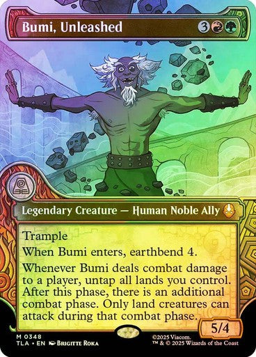 FOIL SHOWCASE Bumi, Unleashed ~ Avatar: The Last Airbender [ NM ] [ Magic MTG ]