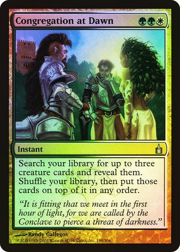 FOIL Congregation at Dawn ~ Ravnica: City of Guilds [ EX ] [ Magic MTG ]