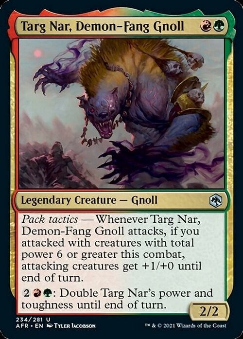 Targ Nar, Demon-Fang Gnoll ~ Adventures in the Forgotten Realms [ NM ] [ MTG ]