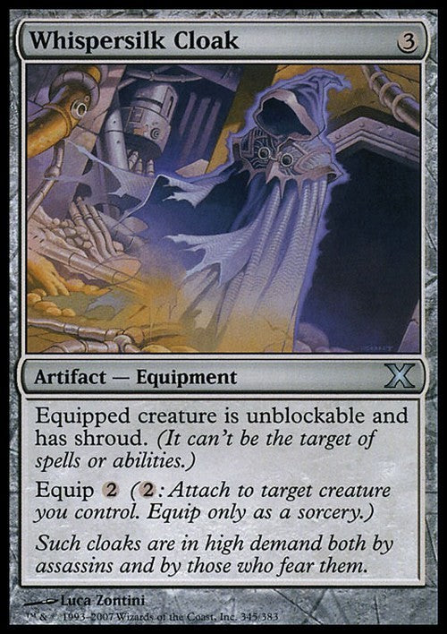 Whispersilk Cloak ~ Tenth Edition [ EX ] [ Magic MTG ]