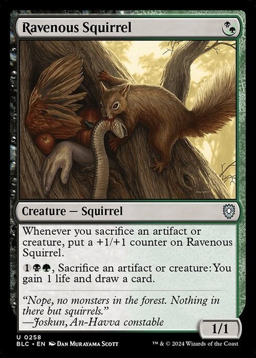 Ravenous Squirrel ~ Commander: Bloomburrow [ NM ] [ Magic MTG ]