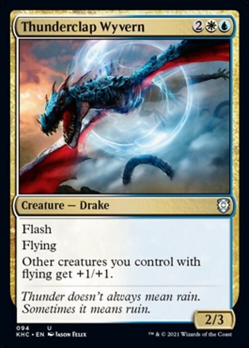 Thunderclap Wyvern ~ Commander: Kaldheim [ NM ] [ Magic MTG ]