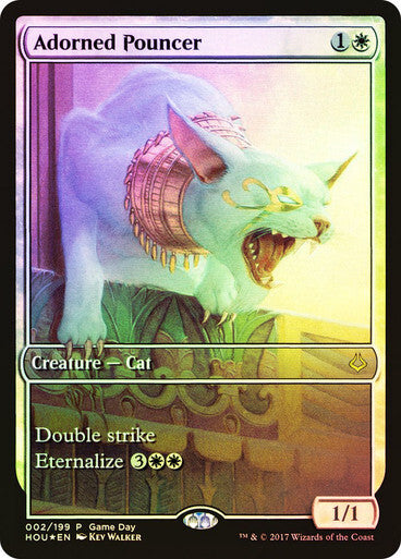 FOIL Adorned Pouncer ~ Game Day Hour of Devastation [ EX ] [ Magic MTG ]