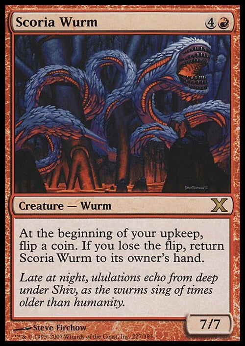 Scoria Wurm ~ Tenth Edition [ EX ] [ Magic MTG ]