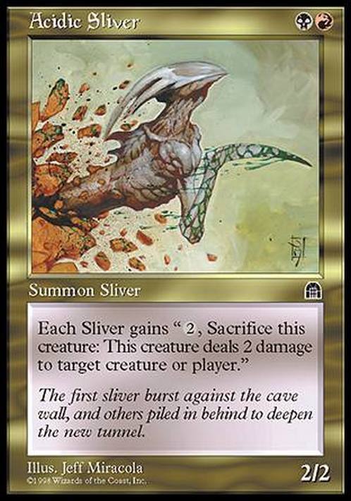 Acidic Sliver ~ Stronghold [ EX ] [ Magic MTG ]