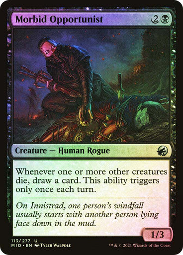 FOIL Morbid Opportunist ~ Midnight Hunt [ NM ] [ Magic MTG ]