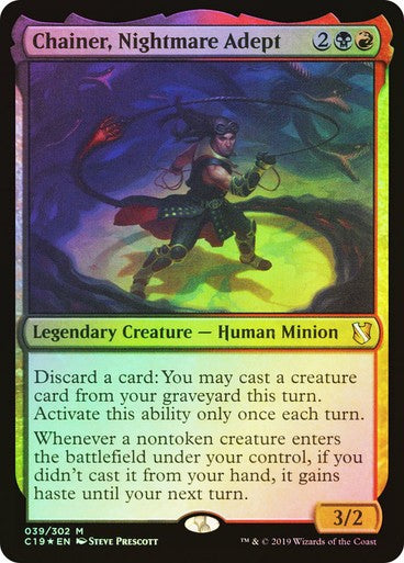 FOIL Chainer, Nightmare Adept ~ Commander 2019 [ EX ] [ Magic MTG ]
