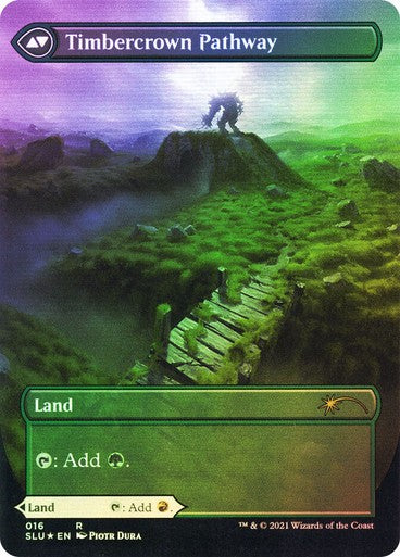 FOIL Cragcrown Pathway / Timbercrown ~ Secret Lair [ NM ] [ Magic MTG ]