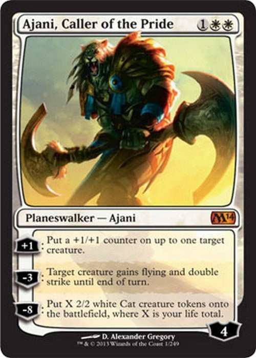 Ajani, Caller of the Pride ~ Magic 2014 [ EX ] [ Magic MTG ]