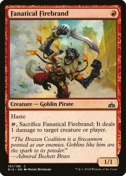 Fanatical Firebrand ~ Rivals of Ixalan [ EX ] [ Magic MTG ] - London Magic Traders Ltd