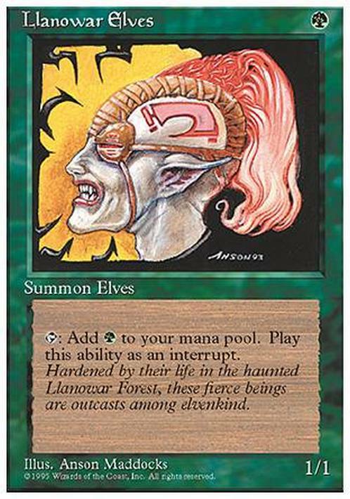 Llanowar Elves ~ Fourth Edition [ EX ] [ Magic MTG ]