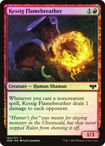 FOIL Kessig Flamebreather ~ Crimson Vow [ NM ] [ Magic MTG ]