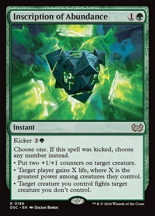 Inscription of Abundance ~ Commander: Duskmourn [ NM ] [ Magic MTG ]