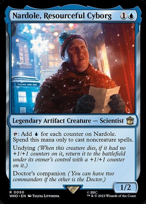Nardole, Resourceful Cyborg ~ Commander: Doctor Who [ NM ] [ Magic MTG ]