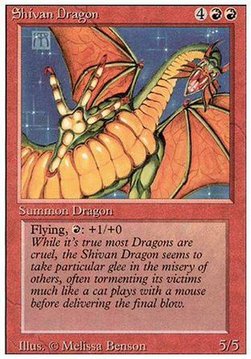 Shivan Dragon ~ Revised [ PLAYED ] [ Magic MTG ]