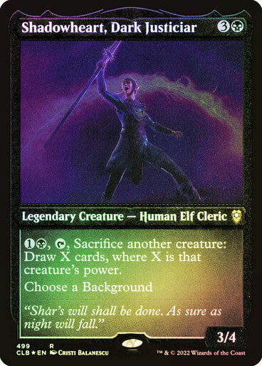 FOIL ETCHED Shadowheart, Dark Justiciar ~ Commander Legends 2 [ NM ] [ MTG ]