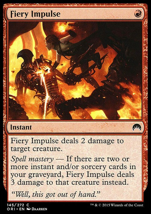 Fiery Impulse ~ Magic Origins [ EX ] [ Magic MTG ]