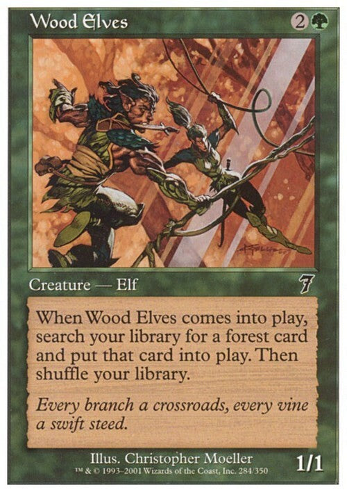Wood Elves ~ Seventh Edition [ PLAYED ] [ Magic MTG ]