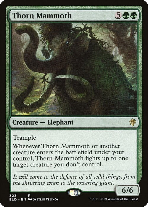 Thorn Mammoth ~ Throne of Eldraine [ NM ] [ Magic MTG ]