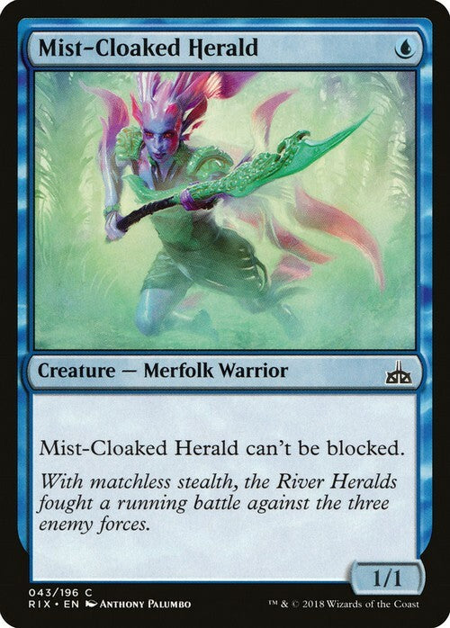 Mist-Cloaked Herald ~ Rivals of Ixalan [ EX ] [ Magic MTG ]