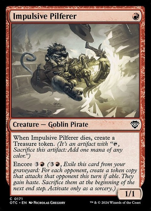 Impulsive Pilferer ~ Commander: Outlaws of Thunder Junction [ NM ] [ Magic MTG ]