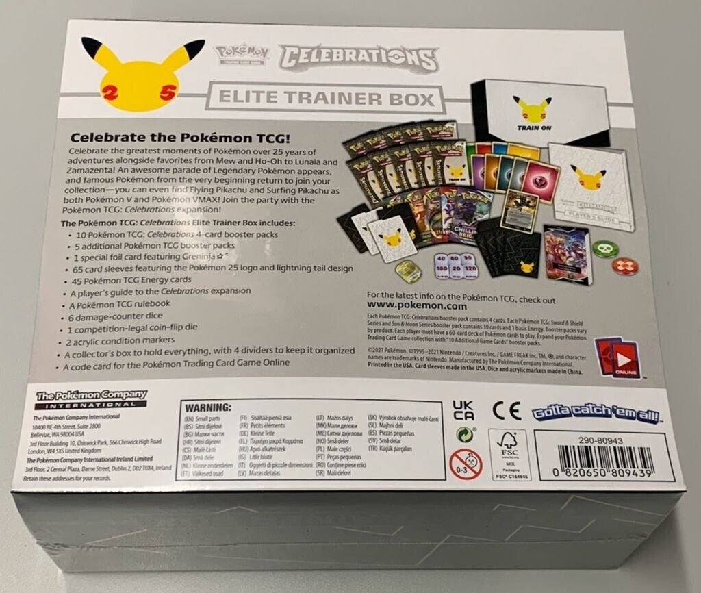 Celebrations Elite Trainer Box [ 25th Anniversary ] [ Pokemon TCG SEALED ]