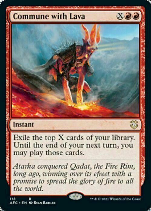 Commune with Lava ~ Commander: Adventures in the Forgotten Realms [ NM ]