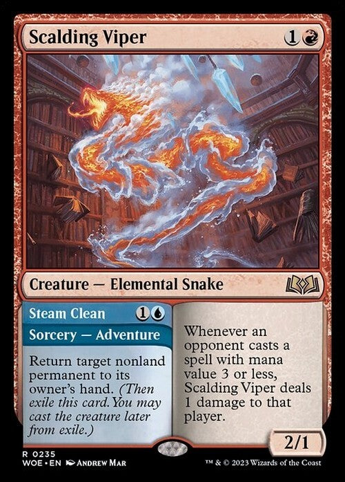 Scalding Viper ~ Wilds of Eldraine [ NM ] [ Magic MTG ]