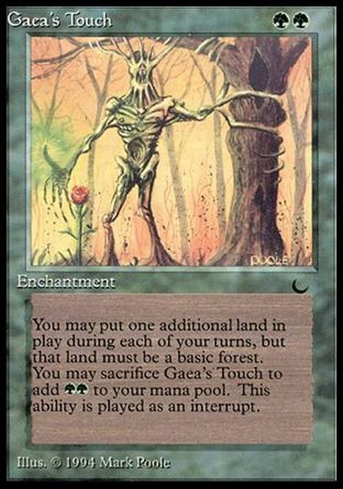 MISPRINTED Gaea's Touch ~ The Dark [ EX ] [ Magic MTG ]