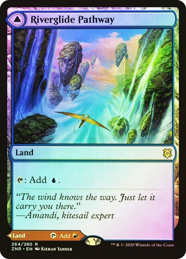 FOIL Riverglide Pathway / Lavaglide ~ Zendikar Rising [ NM ] [ Magic MTG ]