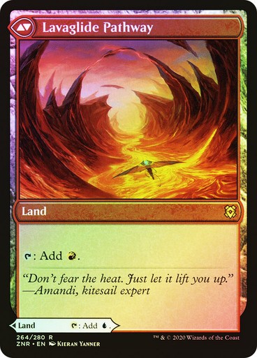 FOIL Riverglide Pathway / Lavaglide ~ Zendikar Rising [ NM ] [ Magic MTG ]