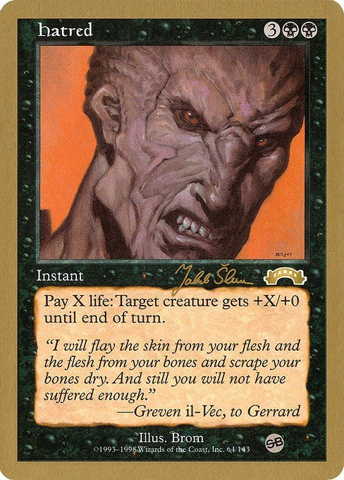 Hatred (GOLD-BORDERED) ~ World Championship [ EX ] [ Magic MTG ]
