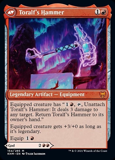 Toralf, God of Fury / Toralf's Hammer ~ Kaldheim [ NM ] [ Magic MTG ]