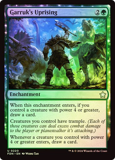 FOIL Garruk's Uprising ~ Foundations [ NM ] [ Magic MTG ]